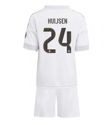 Real Madrid Dean Huijsen #24 Hjemmebanetrøje Børn 2025-26 Kortærmet (+ Korte bukser)